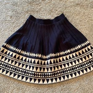 Navy and cream skirt